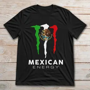 MEXICO FLAG MEXICAN ENERGY DRINK LOGO T-SHIRT
