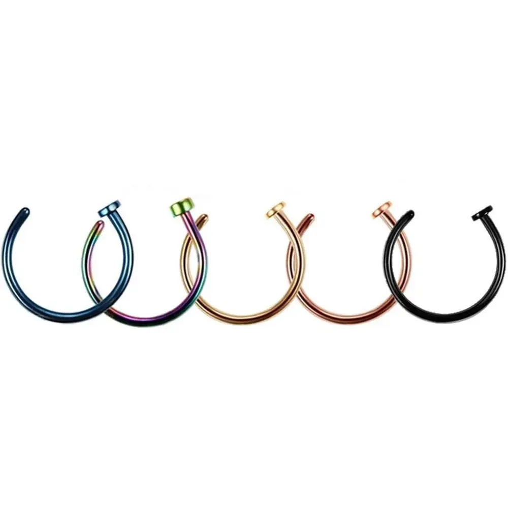 Stainless Steel Nose Ring Lip Ring Fake Piercing Body Jewelry Unisex Fashion Accessory, Sexy Design Daily Wear Gift