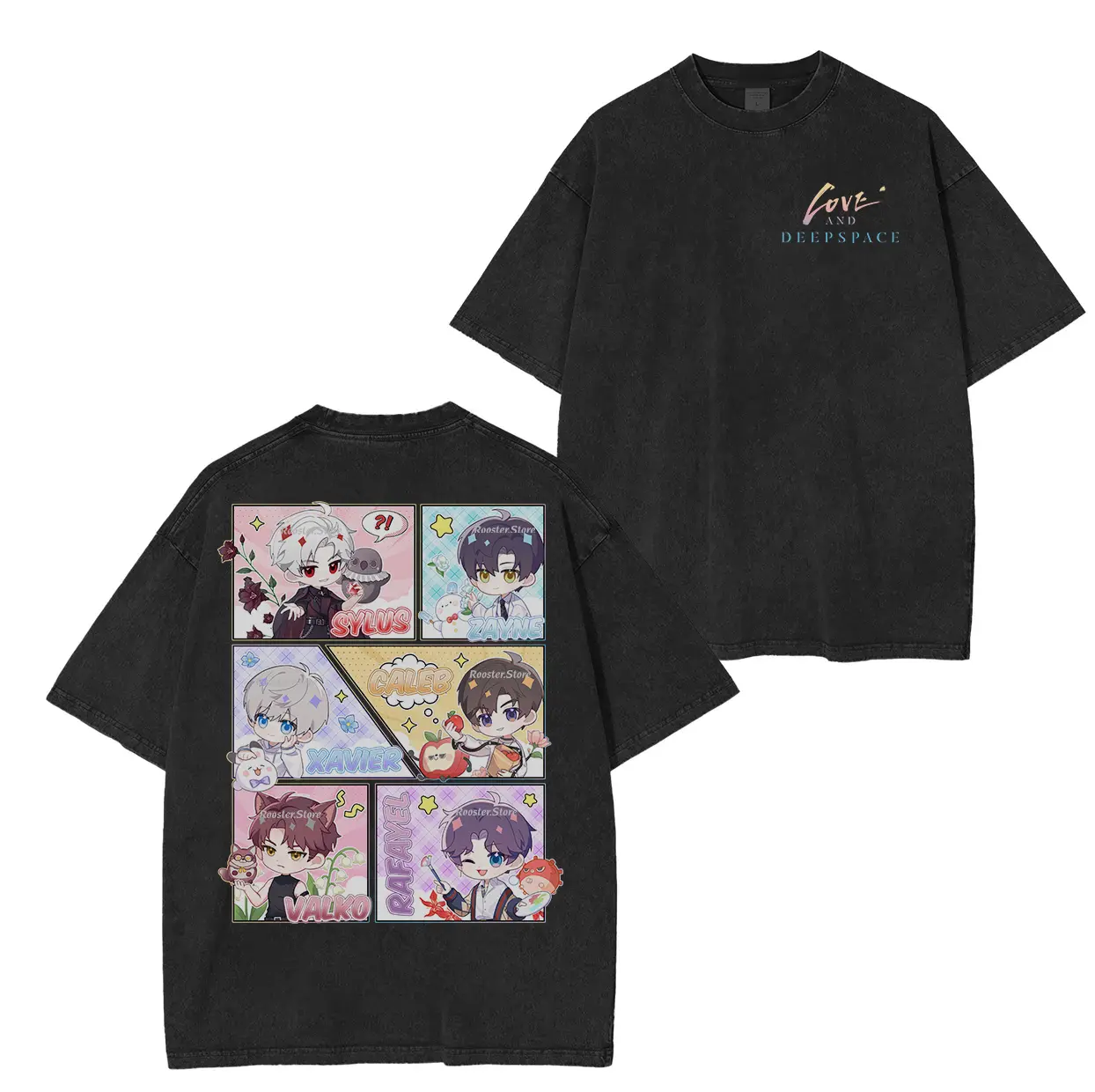 Street Style Graphic Shirt for Men and Women, Vintage L0ve And Deepspace Print Otome Game Fan Tee LADs021