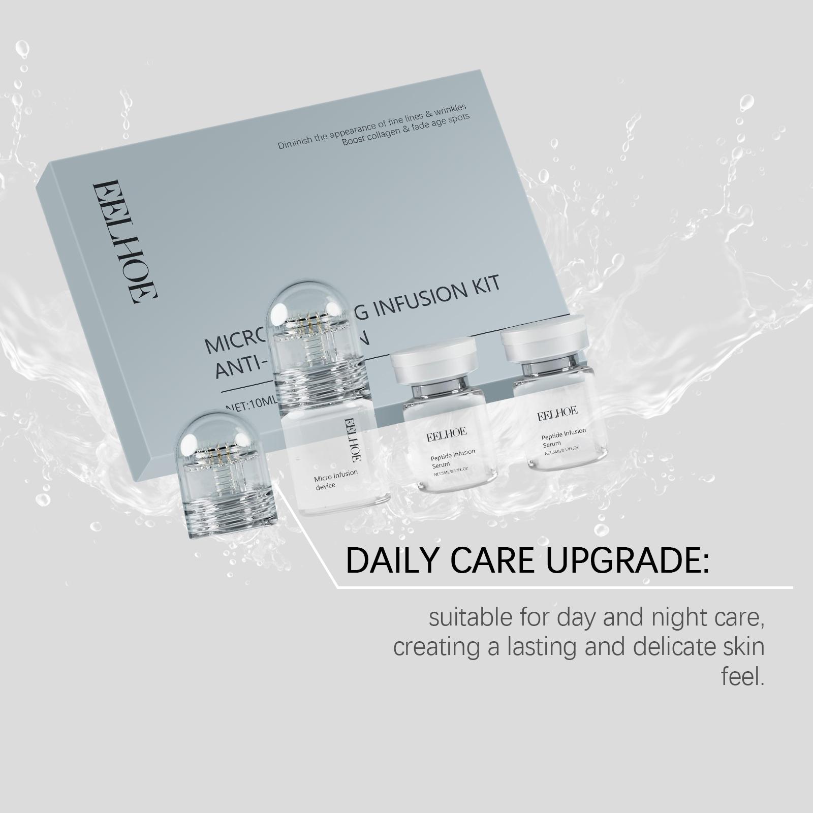 Micro-Nano Peptide Unisex Skin Care Kit, Booster Serum Set - Hyaluronic Acid, Collagen Peptide Essences for Firmer, Smoother Skin, Moisturizing Hydrating Rejuvenating Total Package Serum Box Set for Home Beauty Care
