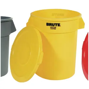 212 MAIN Food Grade Bucket - Rubbermaid Commercial RCP 2632 WHI 32Gal NSF Certified Leakproof Polyethylene Brute Container, White