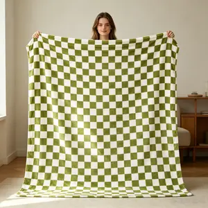 Berkshire Checkered Teddy Plush 60x80 Throw
