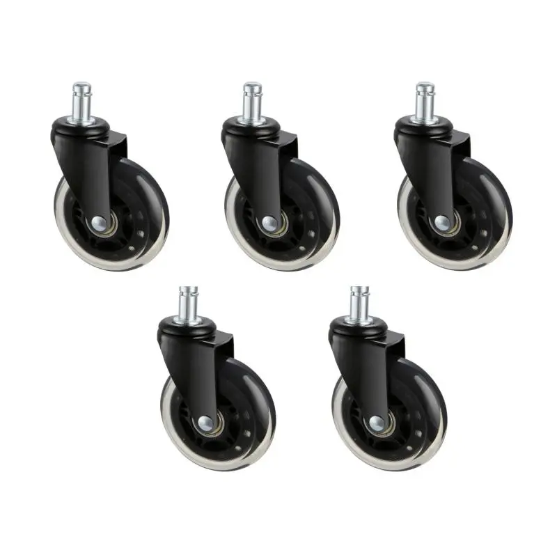 【fathersdaygift】VEVOR Furniture Moving Wheel Set of 5 Heavy Duty 3-Inch Swivel CastersUniversal Fit for Most Office Chairs130 Lbs Load CapacitySuitable for Hardwood Floors and Carpet