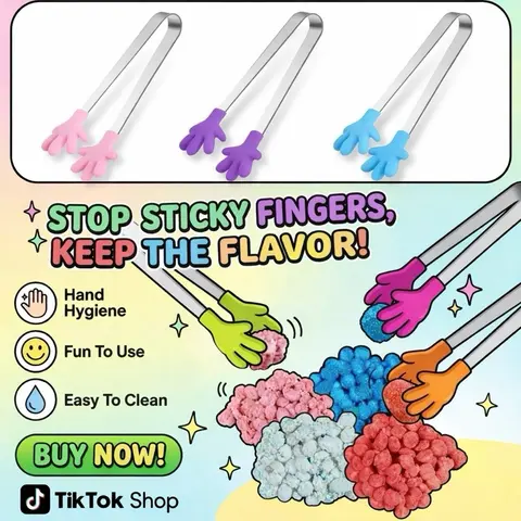 Candy Grabber Tongs – No Mess Hygienic Snack Tool TikTok Viral Hand Hygiene Fun To Use Easy To Clean Stop Sticky Fingers Keep The Flavor Kitchen Utensils