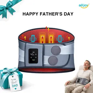 Alljoy Heated Lumbar Support Belt - Portable & Cordless Daily Therapy Belt, Featuring 3 Heat Levels and 5 Vibration Modes, Perfect Gift For Men And Women