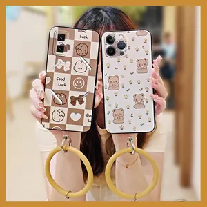 Bracelet Creative Phone Case For infinix GT 30 Pro/X6873 Personality Back Cover Solid Color Funny Ring Waterproof Protective Youth heat dissipation Cartoon Dirt-resistant Cute