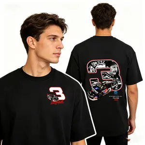 Women's Dale Earnhardt 03 Classic Cotton Fabric T-Shirt - Comfy Casual NASCAR Top, 90s-Inspired, Stretch, Simple Basic Breathable for Summer Vibes