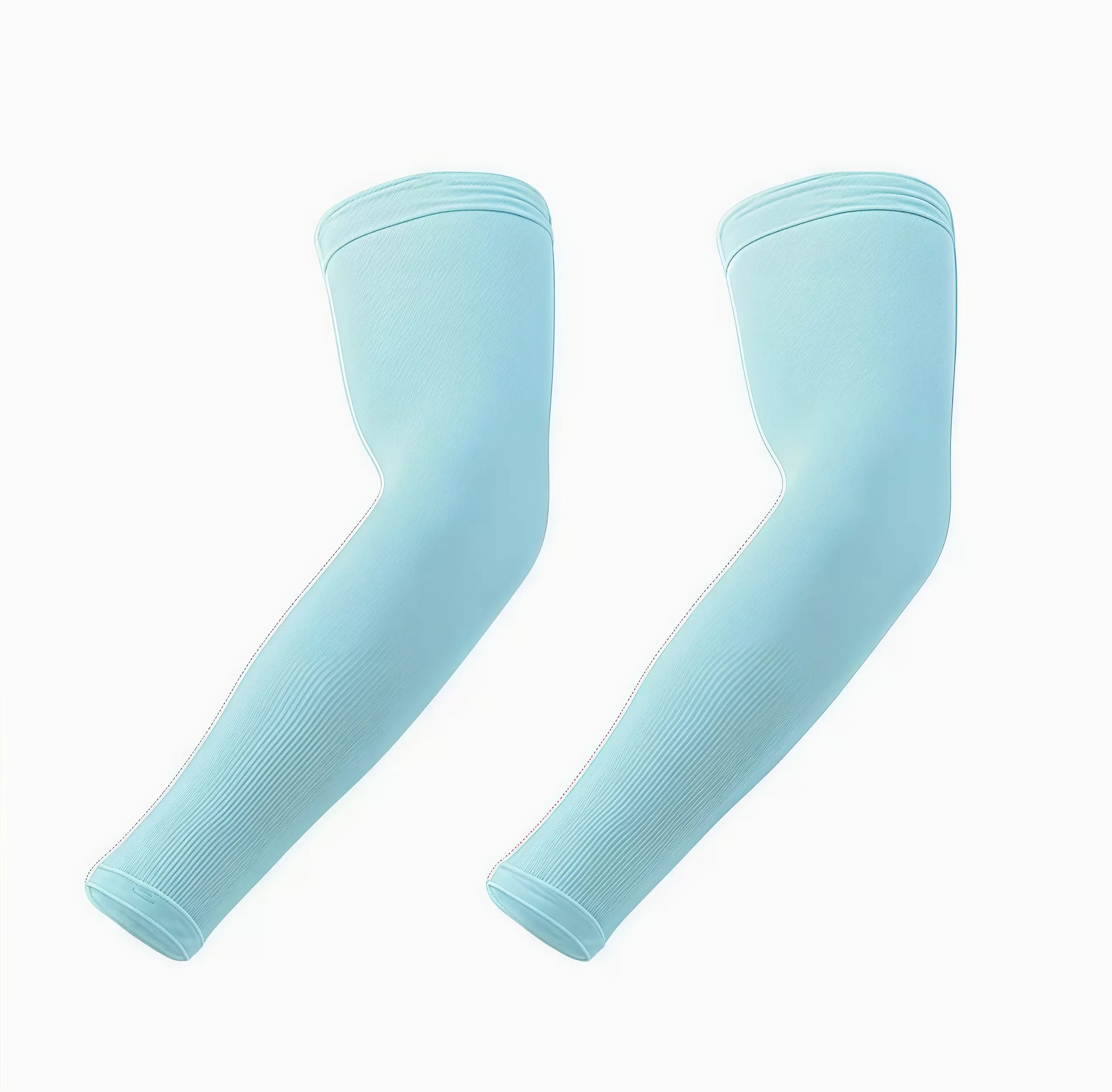 Cooling Arm Sleeves, Ice Milk Silk Breathable Stretch Quick Dry UV Sun Protection Arm Covers, Solid Black White Blue Green Pink, Flexible Fit for Sports & Daily Wear, Multiple Lengths 14.96/16.14/16.54 Inches