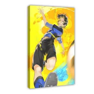 Anime Blue Lock Bachira III Canvas Poster Wall Art for Home Bedroom Office Dorm Room Decor