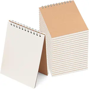 20 Pack A6 Sketch Notebooks, 120 Pages 60 Sheets Top Spiral Bound Pocket Sketchbooks, Small Spiral Notepads Sketch Pads Bulk for Kids Drawing, Sketching, Painting, Writing, Crafting, 4" x 6"