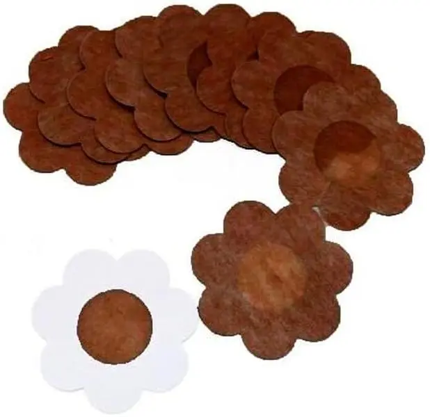ENVY BODY SHOP Disposable Flower Petal Shape Adhesive Nipple Cover Breast Pasties, 25 pairs (50 count)