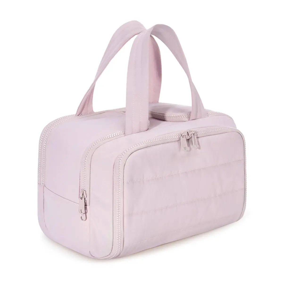 Large capacity cosmetic bag, convenient portable toilet bag, fluffy large wide opening cosmetic toilet bag.
