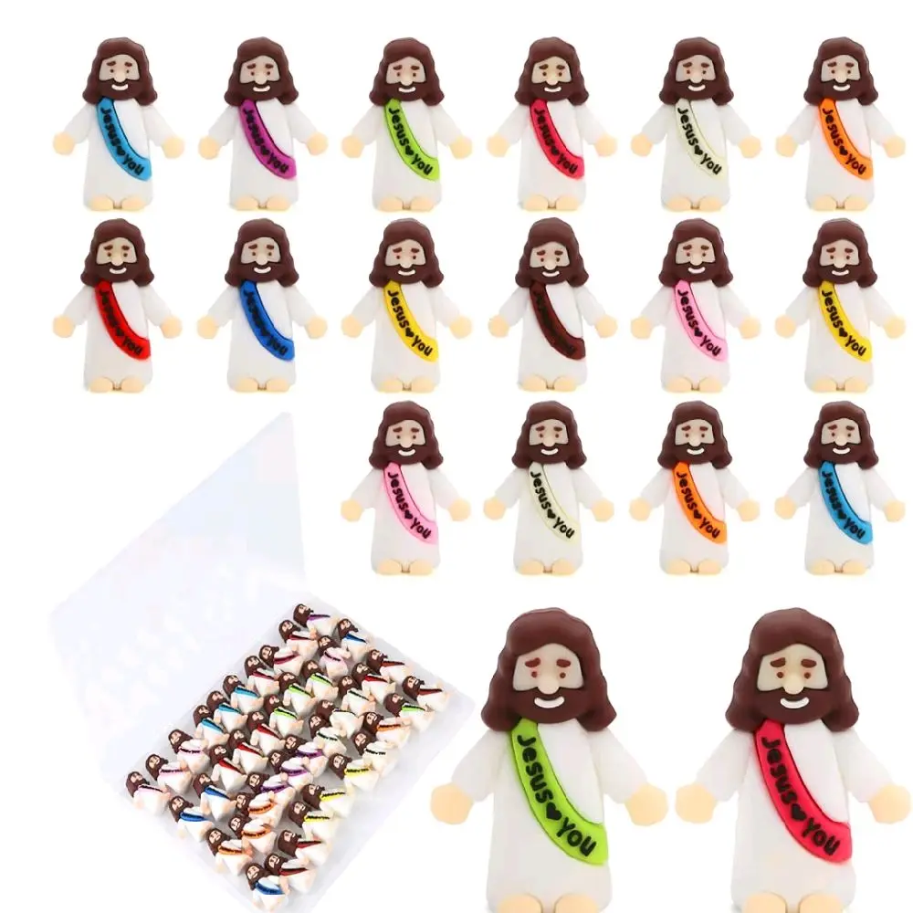 40 Pieces Mini Jesus Figurines, Little Jesus Loves You, Religious Gifts