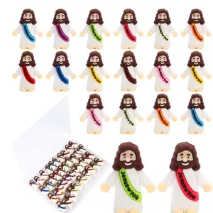 40 Pieces Mini Jesus Figurines, Little Jesus Loves You, Religious Gifts