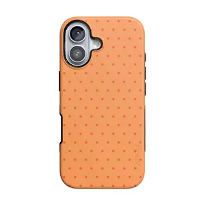 Casely iPhone 17 Case | On the Dot | Orange Polka Dot | Bold Protective Design | Compatible with MagSafe