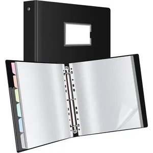 50-Pocket Binder with Plastic Sleeves, High-Capacity Document Organizer and Presentation Book for Artwork, Clear Sheet Protectors, Display 100 Pages (Macaron 50 Pockets)