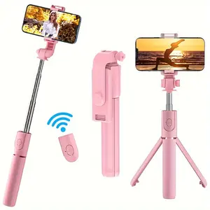 Selfie Stick Multifunctional Tripod Wireless Remote Control Selfie Stick Lengthened Remote Control Mobile Phone Holder Live Tripod Multifunctional Photography Universal Travel Selfie Stick