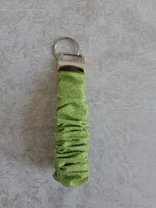Green Scrunchie Wristlet Keychain