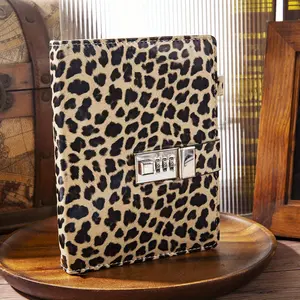 Creative Leopard Pattern Password Notebook, 1 Count Business Office Notebook, Diary Notebook, Travel Diary Notebook, Stationery Supplies, Gift Ideas