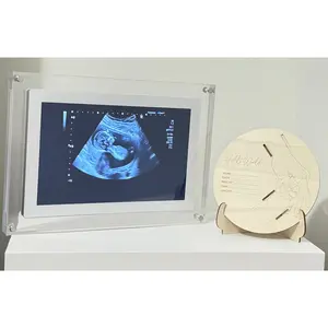 SnapFrame 5 inches Digital Frame for Wedding & Baby Milestone Photos - Sleek Design, Easy Interface, Perfect Gift for Expecting Couples, they can easily display and rotate ultrasound photos and pregnancy milestone of their growing family.