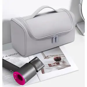 Travel Storage Bag Compatible with Dyson/shark Flexstyle, Waterproof PU Portable Travel Bag, Multi-Functional Hair Curler Organizer, Travel Essentials Carryall