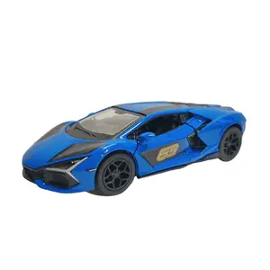 KINSMART 1:38 Scale LAMBORGHINI RevueLotto Die Cast Metal Model Toy Car Blue Livery Edition, Officially Licensed Product