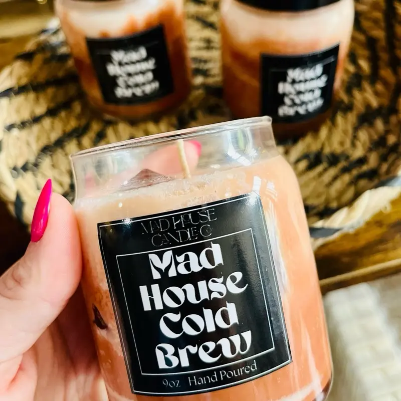 Mad House Cold Brew Coffee Candle - Hand Poured 9oz Scented Candle for Home Fragrance