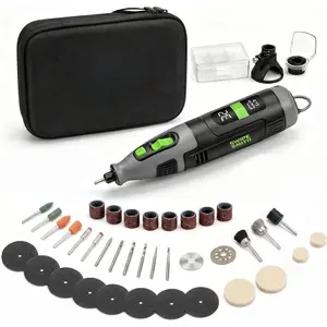 12V Power Rotary Tools, 8000~32000RPM, 2.5Ah Cordless Rotary Tool Kit with LCD Display, 40 count Accessories, Variable Speed for Grinding, ,  Carving, Sanding, Engraving, DIY, Woodworking