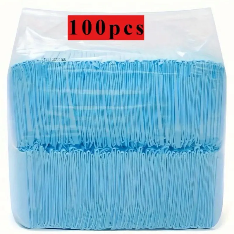 100 Pads Small Dog Cat Potty Training Pads 17.7"x13" Super Absorbent Leak Proof Odor Control Disposable Pet Whelping Mat for Puppies Kittens Indoor Housebreaking Pet Toilet Training Not for Large Dogs
