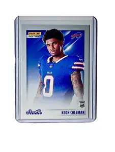 Panini Keon Coleman 2024 NFL Studio Rookies Football Card Bills 1/1672 Exclusive Memorabilia Premium Design Collectible