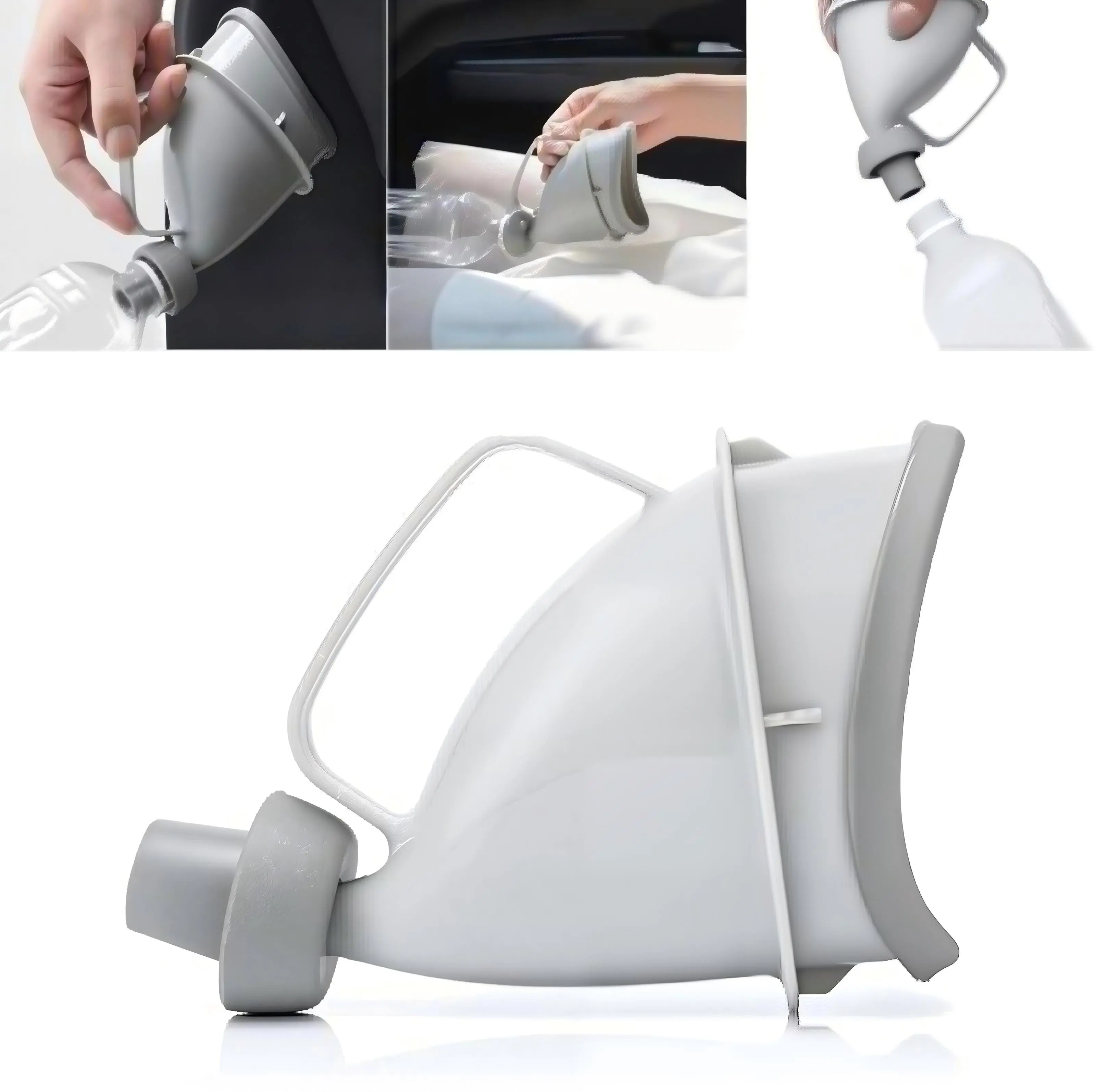 Reusable Portable Female Urinal for Motorhome Car Road Trips - Discreet, Compact PP Plastic Stand-to-Pee Device, Simple Attach, Avoid Dirty Restrooms, Pee Safely