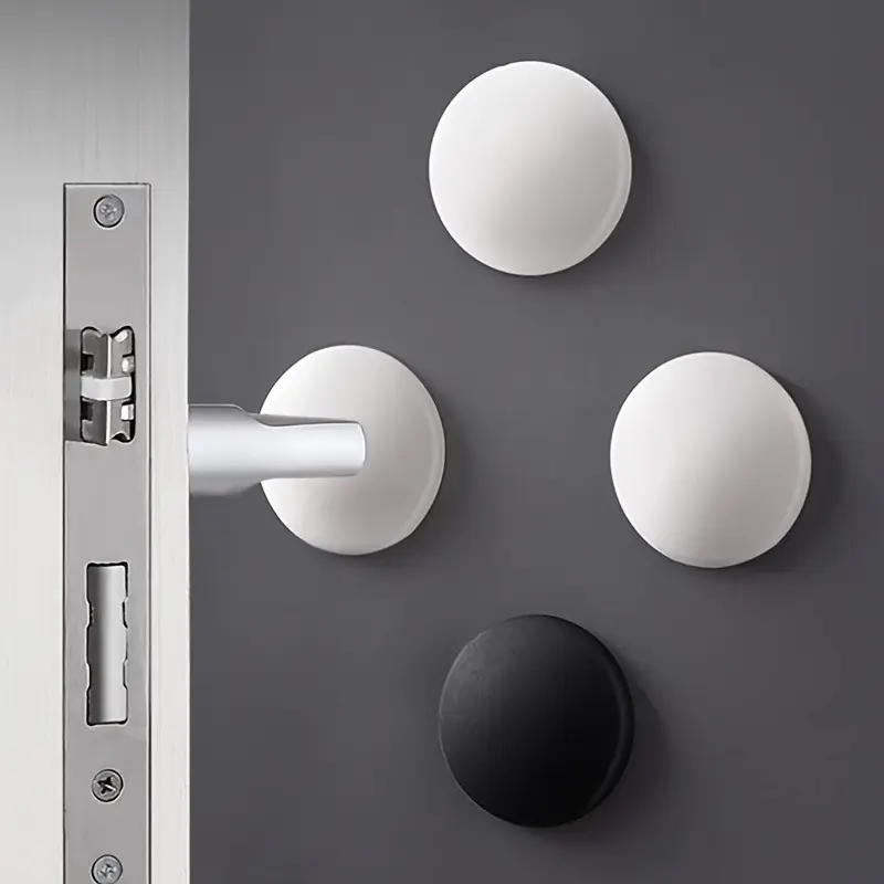 5pcs Silicone Door Stoppers - Self-Adhesive Rubber Bumpers, Cabinet Door Bumpers for Home, Kitchen, Bedroom Wall Protection, Door Stopper Wall Protector