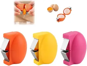 3PCS Egg Shell Opener & Cracker Tool Set – Stainless Steel Egg Cracking and Peeling Tools for Raw & Hard-Boiled Eggs, Easy Egg Separator Kitchen Gadget