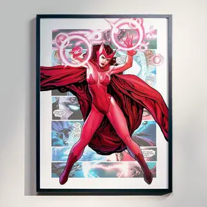 Scarlet Witch Vintage Art Poster - Printed Wall Decor For Boys Room - Unique Gift For Him