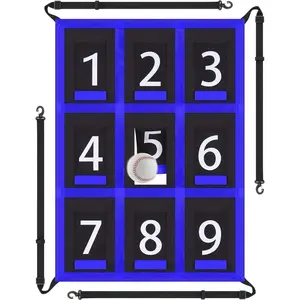 Adjustable Baseball Softball Pitching Target, Numbered Strike Zone Target for Baseball Net, 9 Hole Pitching Net, Practice Accuracy Training Throwing for Softball Hitting Batting Catching