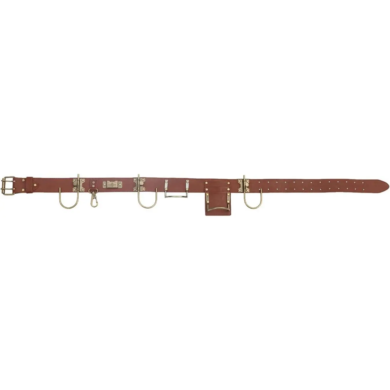 Adjustable Tool Belt  Hooks Hammer  Holder Tape Measure Drill Holster (Brown)