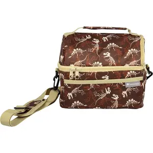 Bentology Insulated Durable Lunch Bag - Reusable Meal Tote w Handle and Pockets - Fossils - Great for School, Camp, Daycare