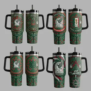 Mexico National Soccer Team 2026 Tumbler 20oz 40oz with Handle, Football Fan Travel Mug, Mexico Team Inspired Drinkware Gift