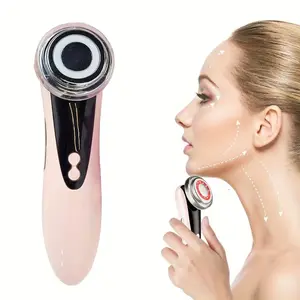 USB Rechargeable LED Facial Care Massager - Hot & Cold, 350mAh Lithium Battery, Sleek Design with Color-Coded Controls - Perfect Holiday & Anniversary Gift for Women White Comfort