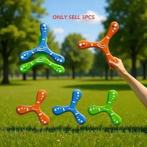 3pcs Soft High-Density EVA Durable Boomerangs - Vibrant three colors - Excellent Rotation & Long Flight Time - Perfect for Outdoor Sports & Entertainment - Ideal Gift for Holidays, Graduations, Christmas, Halloween, Thanksgiving, Birthday Party Favors