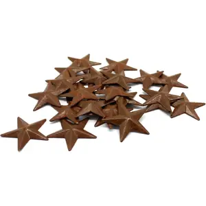 Primitives Rustic.Rusty Mini Barn Star Home Decorative Accents, 1-Inch, Set of 24