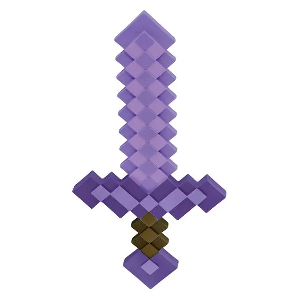 HalloweenCostumes Men's Minecraft Enchanted Purple Sword Toy Prop, Special Occasion Costume Accessory