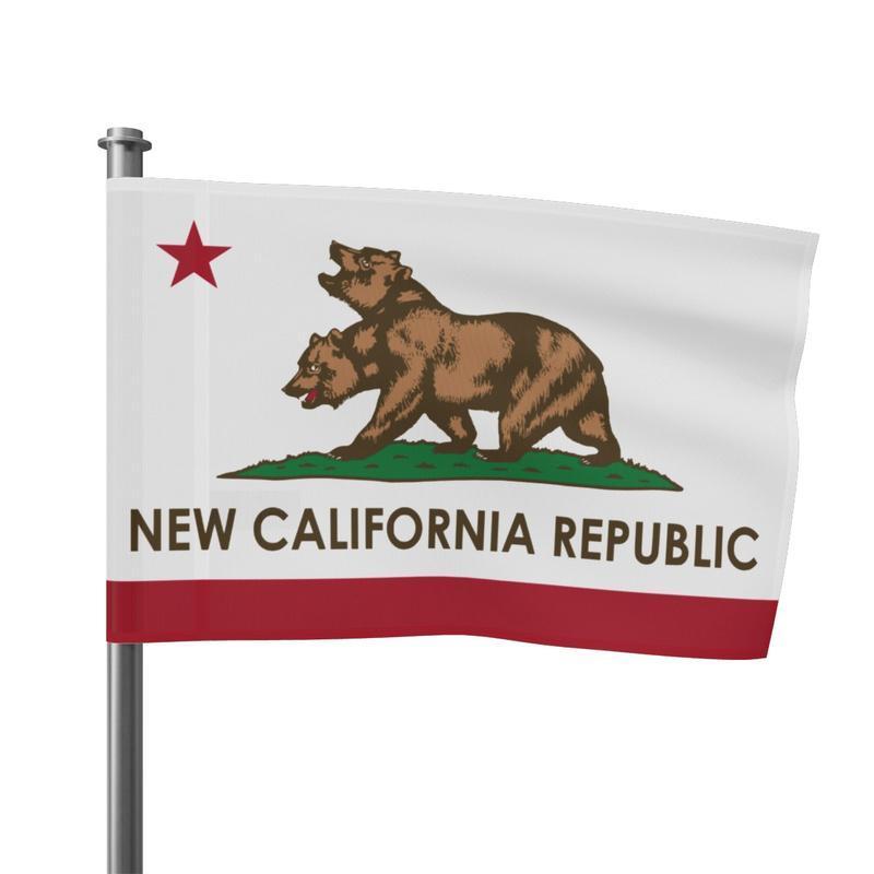 New California Republic Flag Fallout Flag Shelter Series Video Game Flag Two-Headed Bear Flag Home Decor 3*5Ft