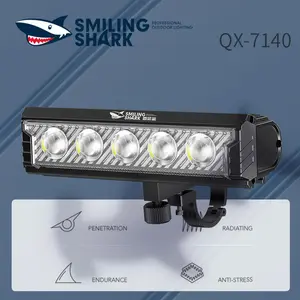 【QX-7140】Smiling Shark High-Brightness Bicycle Light with Wide-Angle Illumination, Large Floodlight, and Battery Indicator, Creating a Safe and Comfortable Cycling Experience for You