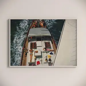 Slim aarons Deck Dwellers Print Poster , Vintage Photography
