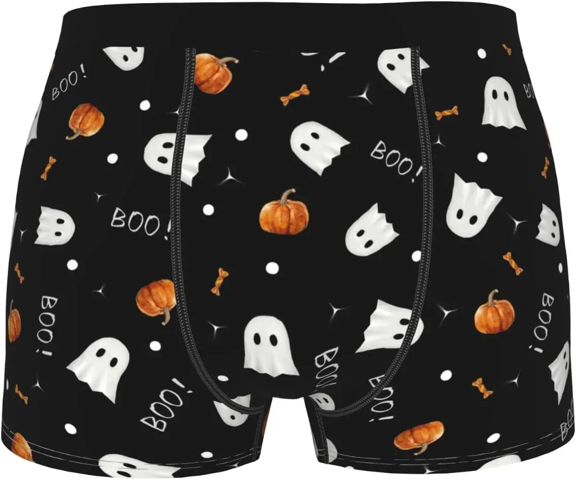 Men's Halloween Fruit Pinapple Boxer Briefs Underwear Pumpkin Breathable Comfortable Fit Perfect Everyday Wear