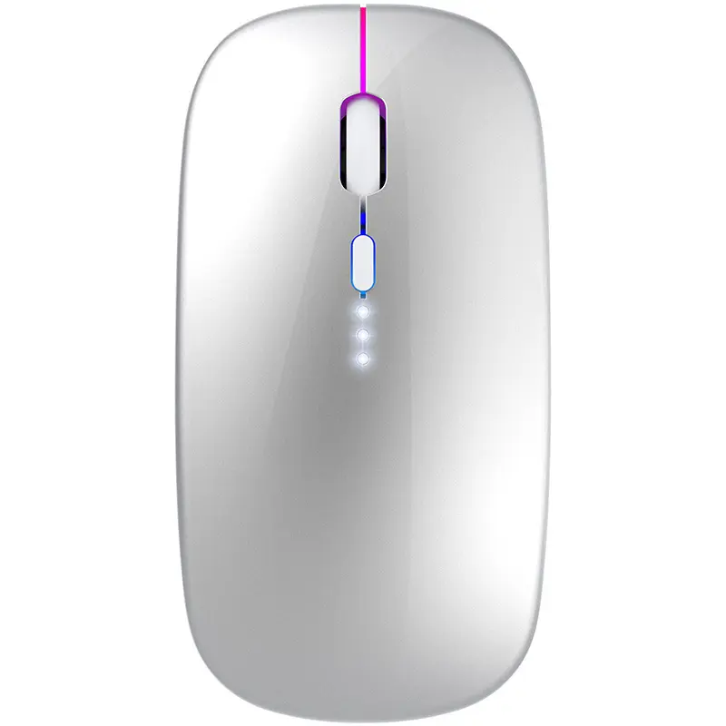 Type-C rechargeable silent Bluetooth dual-mode wireless mouse with battery level display, universal for mobile phones and tablets
