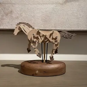 Creative Year of the Horse Ornament New Year's Gift Holiday Gift Wooden Handmade Goods