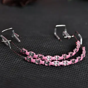 Temporary Braces - A Pair of Metal Bracket Teeth Decoration Kit with Upper and Lower Teeth Combination, Suitable for Tooth Models and Teaching - Oral