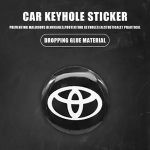 Car Door Lock Dustproof and Anti-Jamming Protective Durable Decorative Keyhole Sticker for Toyota Corolla C-hr Rav4 86 Avensis T25 Auris Land Cruiser Yaris Hilux Prius Camry